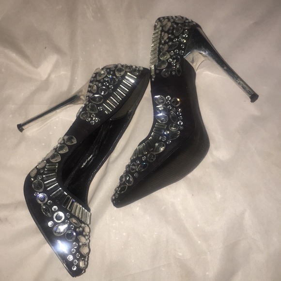 Black with diamond stiletto heels - Picture 4 of 4